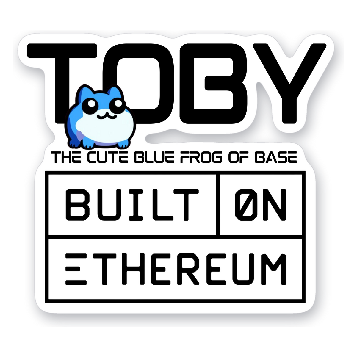 Built on Ethereum Vinyl Sticker, White