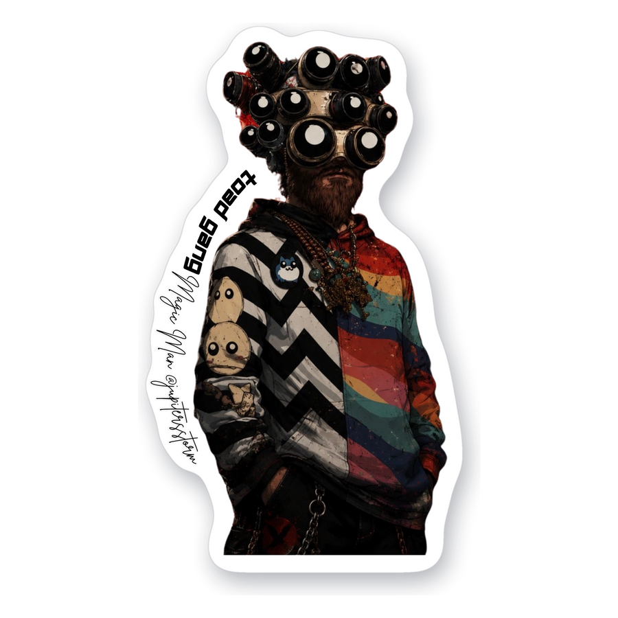 Magic Man Stripes Sticker