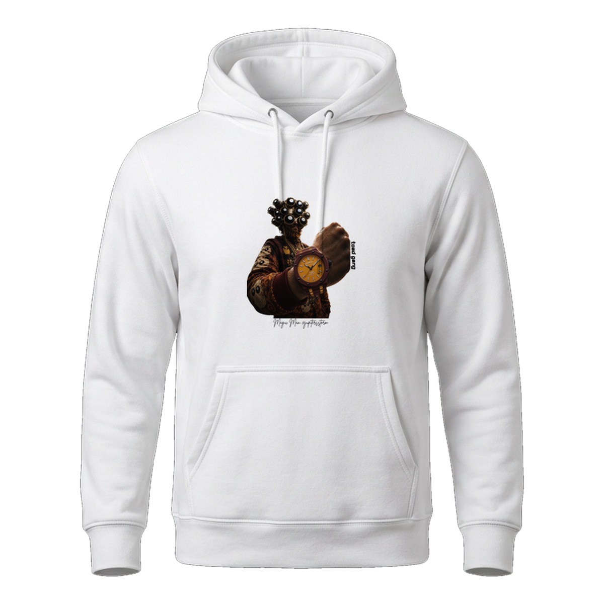 Magic Man Timepiece Pullover Hoodie, White