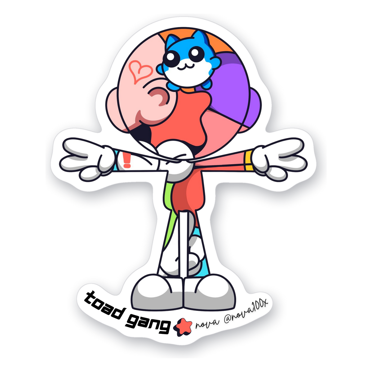 Nova Collab One Sticker Vinyl Sticker, White
