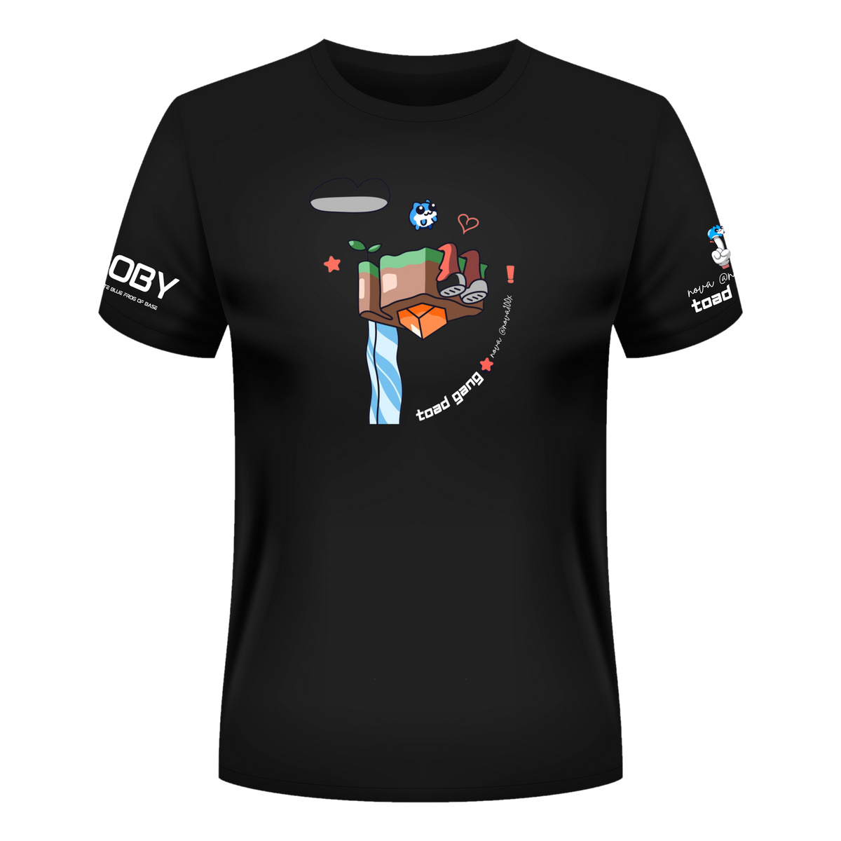 Nova Collab Three Ring Spun Cotton Tee, Black