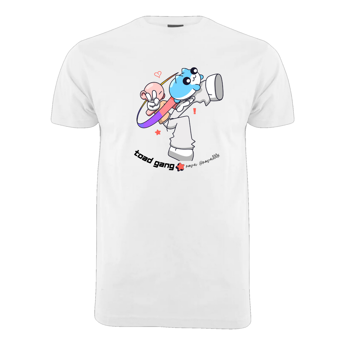 Nova Collab Two Ring Spun Cotton Tee, White